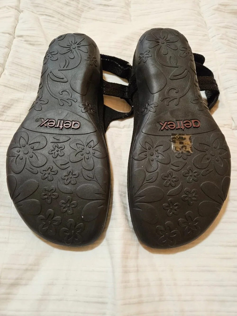 Aetrex Jane Black sandals suze 7.5 -8